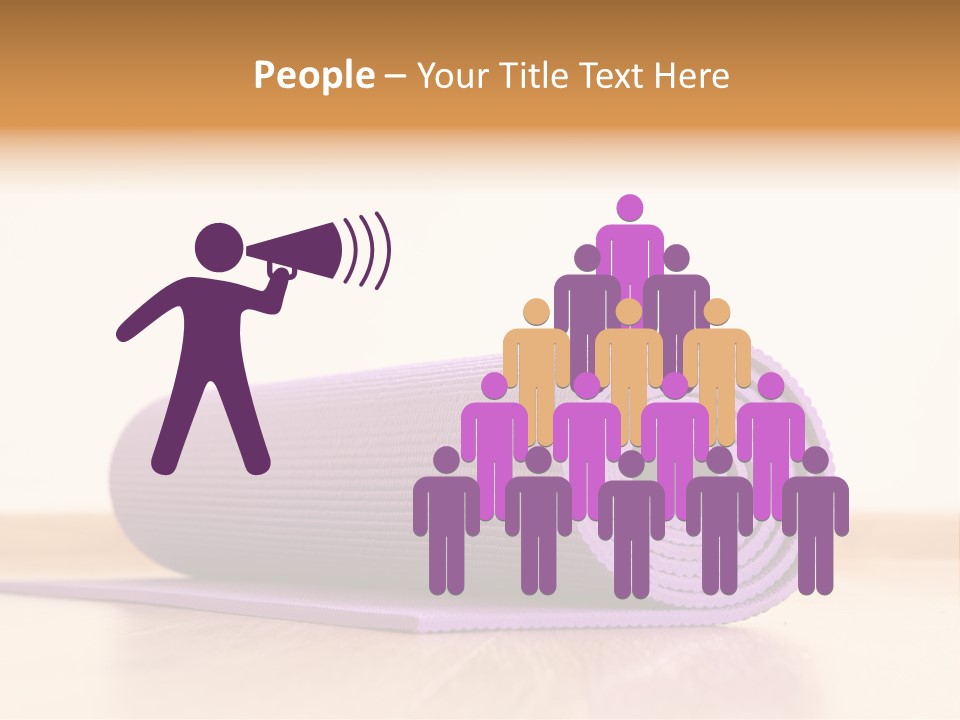 A Yoga Mat On A Table With A White Background PowerPoint Template