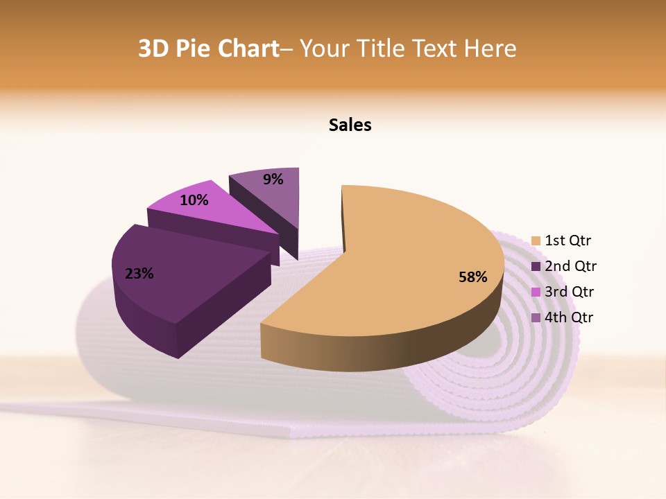 A Yoga Mat On A Table With A White Background PowerPoint Template