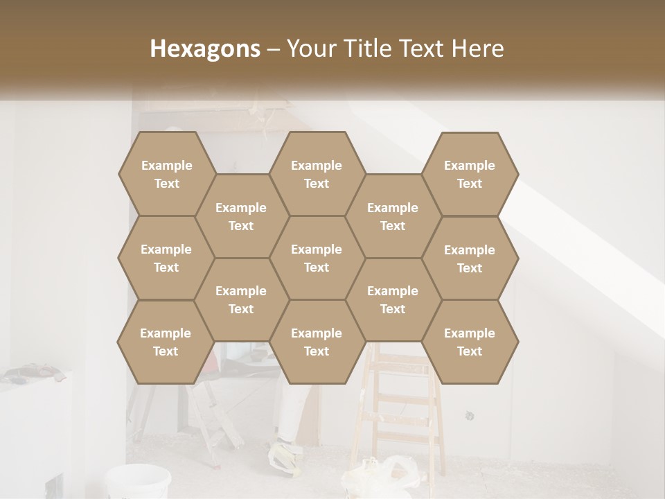 A Couple Of Men Working On A Wall In A Room PowerPoint Template