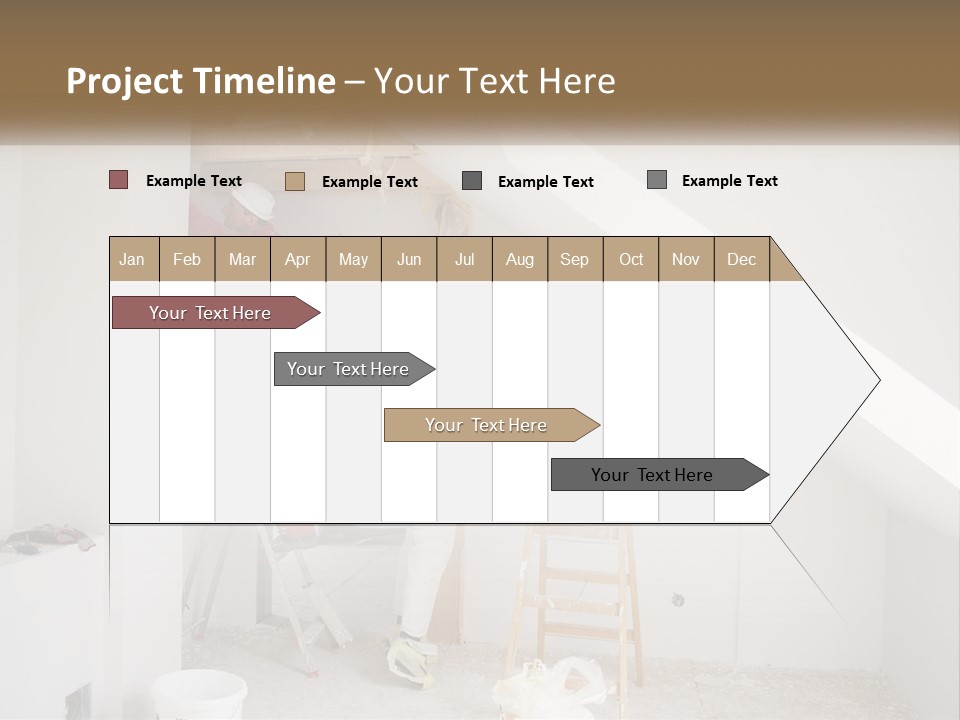 A Couple Of Men Working On A Wall In A Room PowerPoint Template