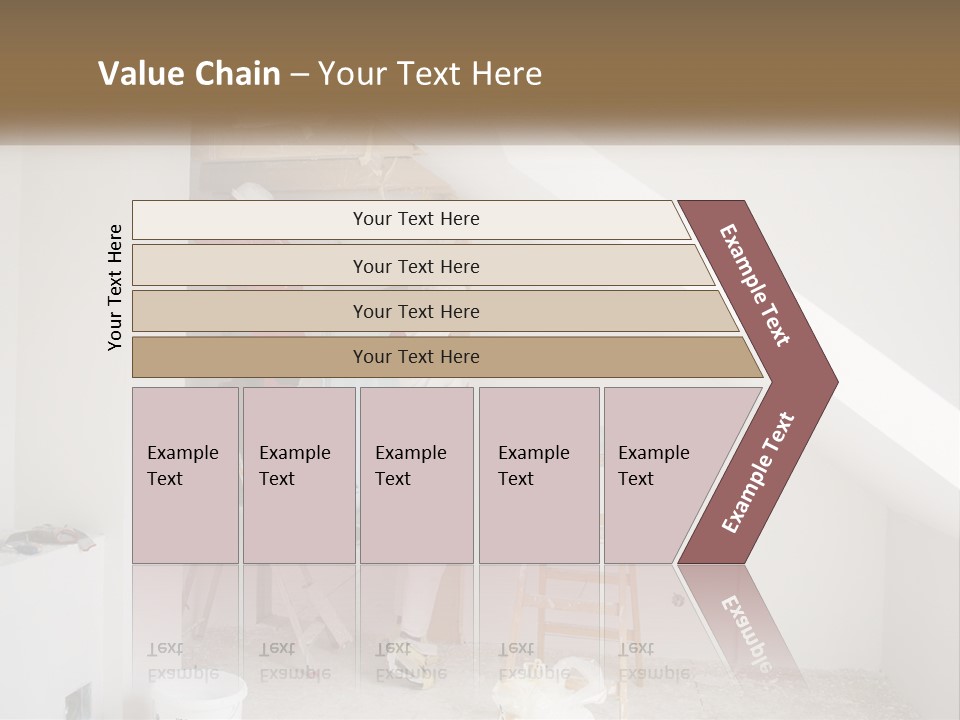 A Couple Of Men Working On A Wall In A Room PowerPoint Template
