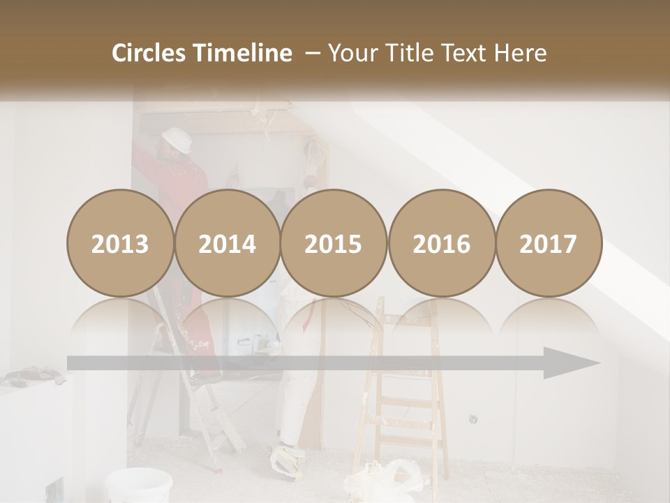 A Couple Of Men Working On A Wall In A Room PowerPoint Template