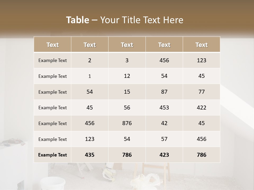 A Couple Of Men Working On A Wall In A Room PowerPoint Template
