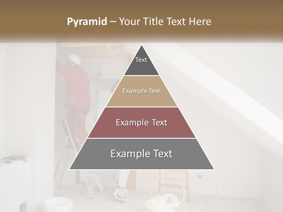 A Couple Of Men Working On A Wall In A Room PowerPoint Template