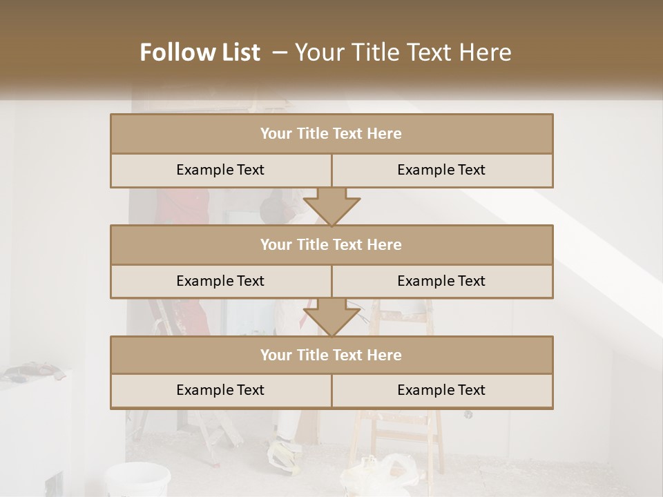 A Couple Of Men Working On A Wall In A Room PowerPoint Template