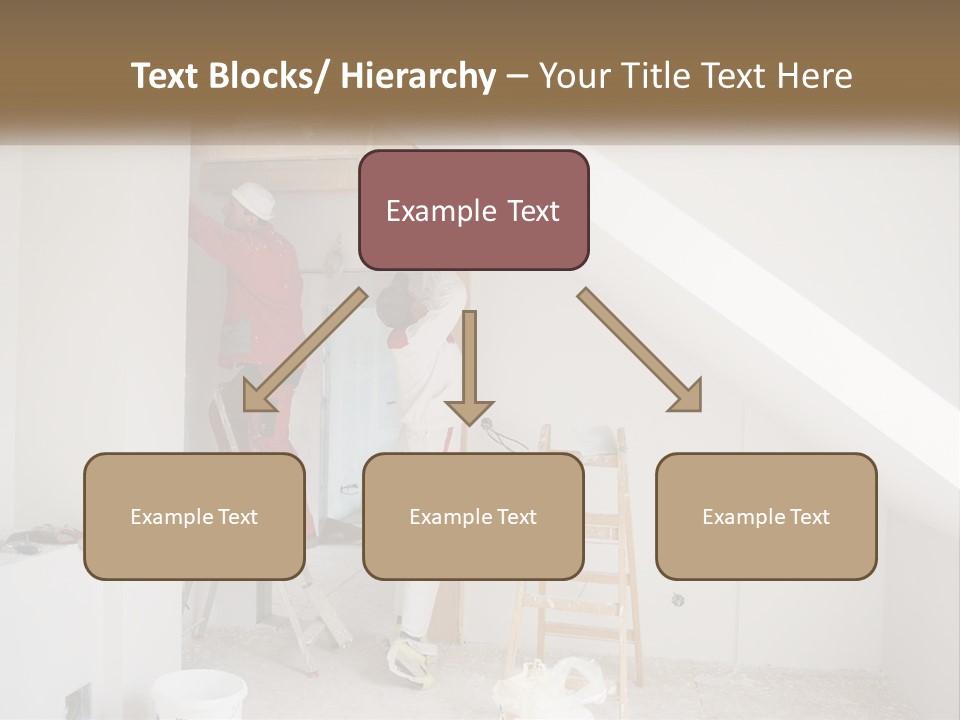 A Couple Of Men Working On A Wall In A Room PowerPoint Template