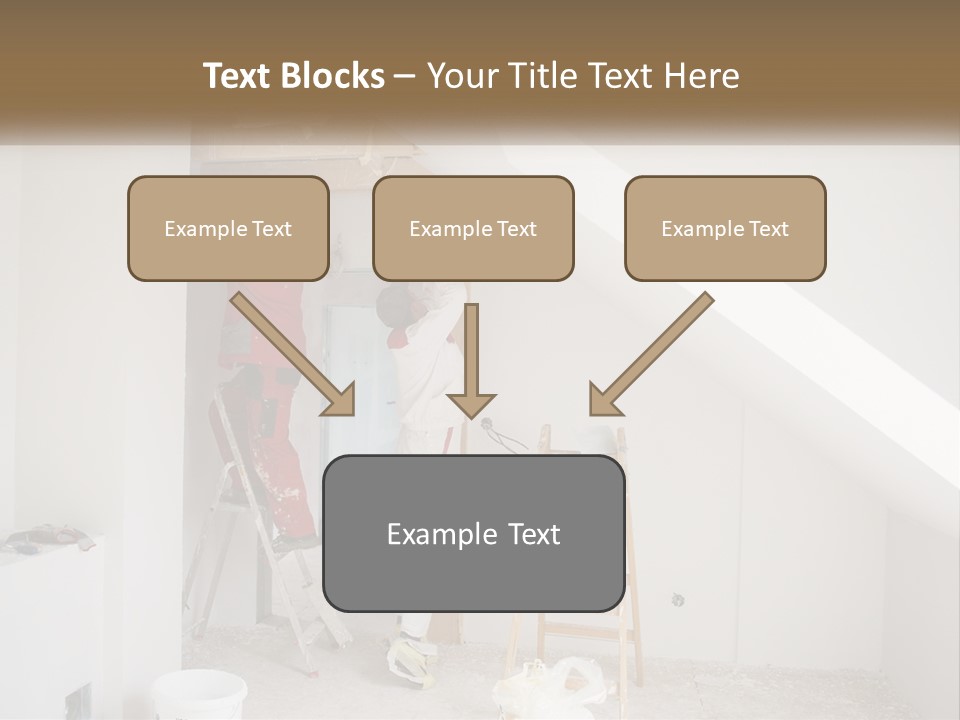 A Couple Of Men Working On A Wall In A Room PowerPoint Template