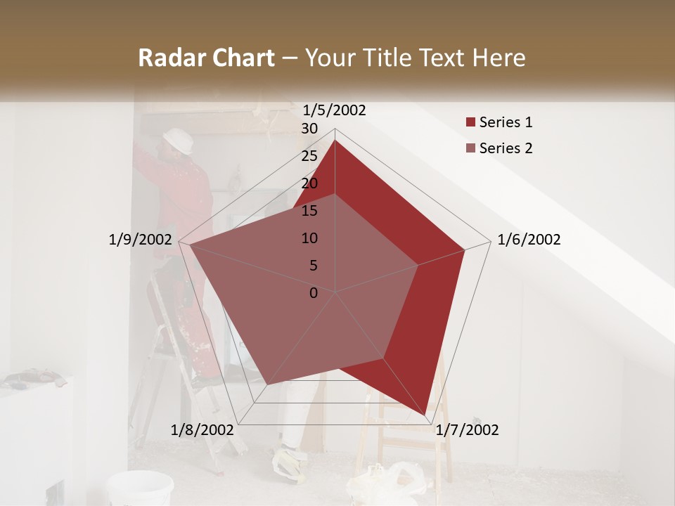 A Couple Of Men Working On A Wall In A Room PowerPoint Template