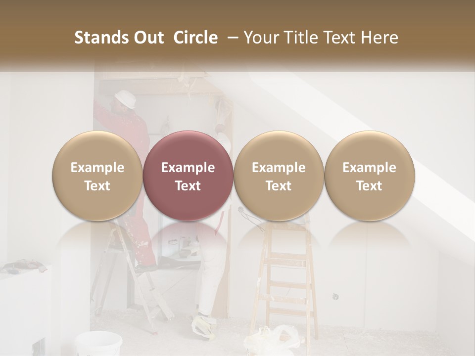 A Couple Of Men Working On A Wall In A Room PowerPoint Template