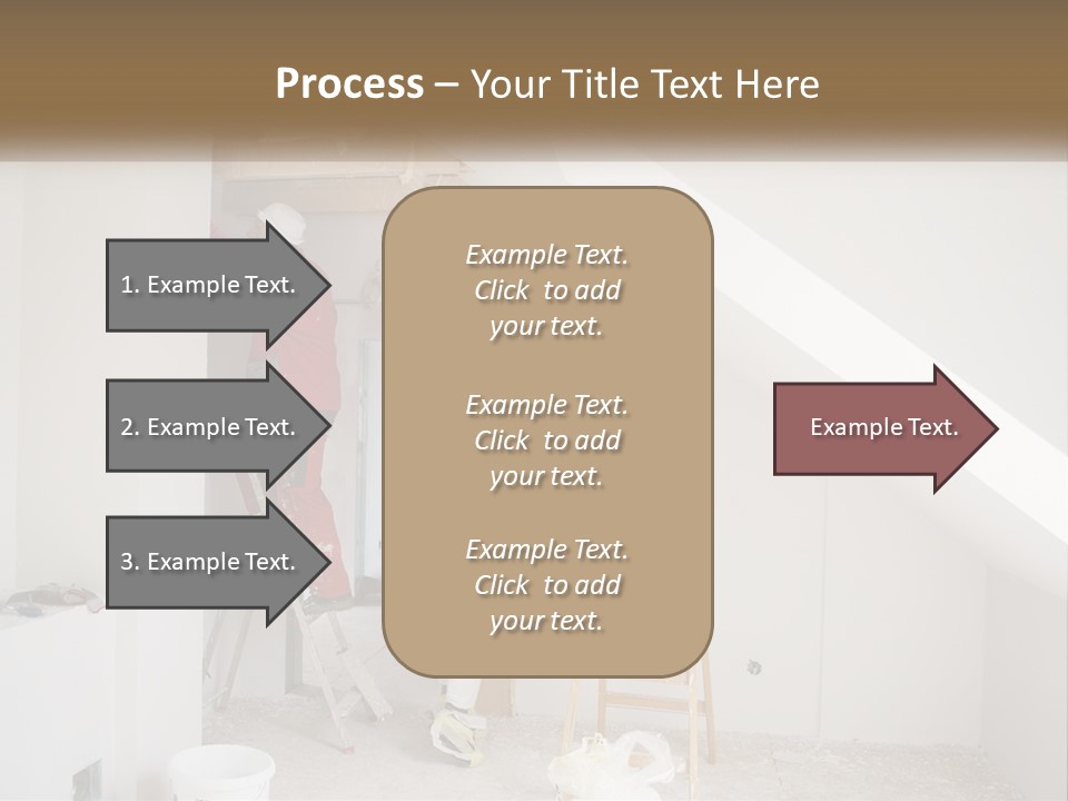 A Couple Of Men Working On A Wall In A Room PowerPoint Template