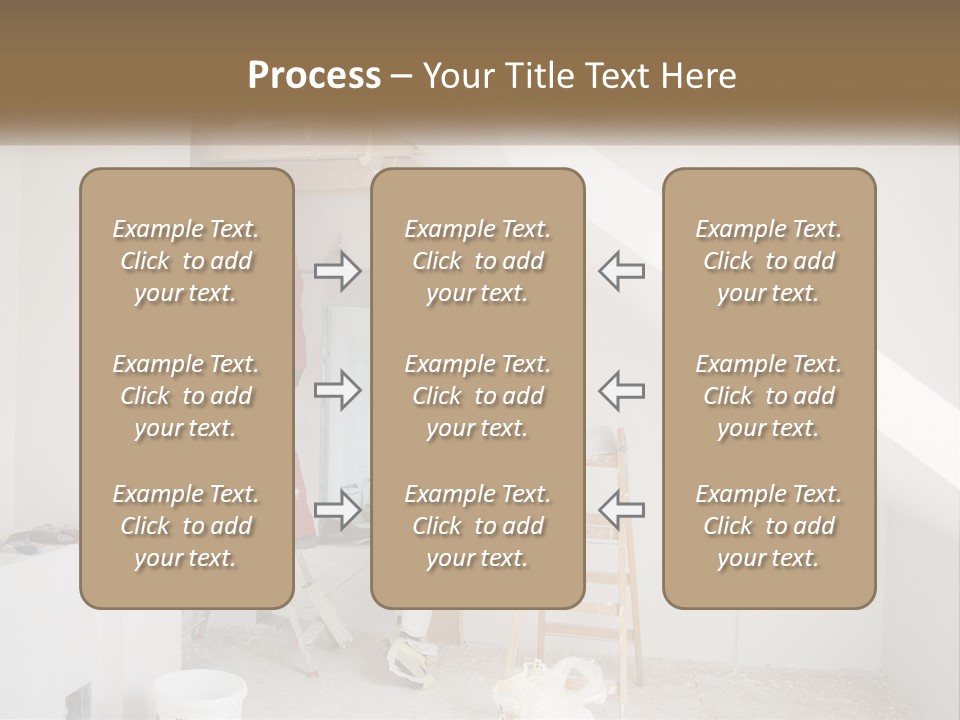 A Couple Of Men Working On A Wall In A Room PowerPoint Template