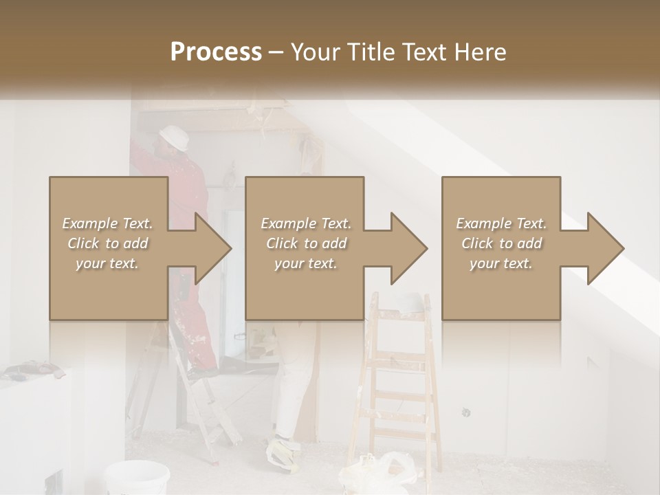 A Couple Of Men Working On A Wall In A Room PowerPoint Template