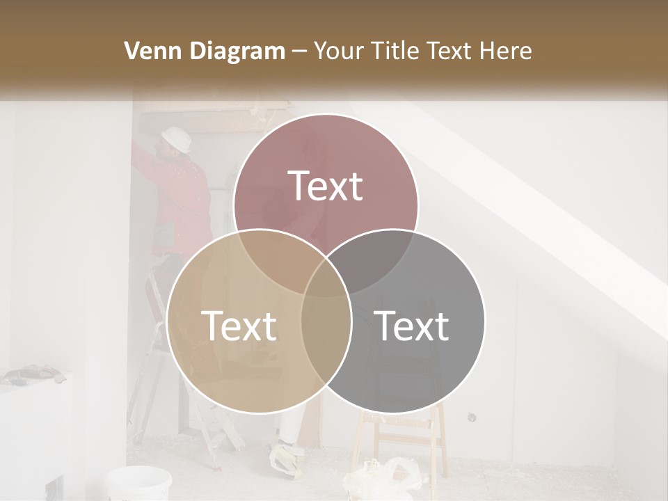 A Couple Of Men Working On A Wall In A Room PowerPoint Template