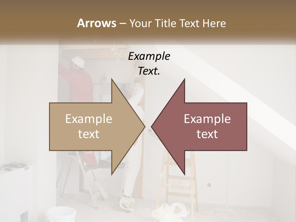 A Couple Of Men Working On A Wall In A Room PowerPoint Template