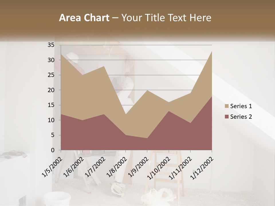 A Couple Of Men Working On A Wall In A Room PowerPoint Template