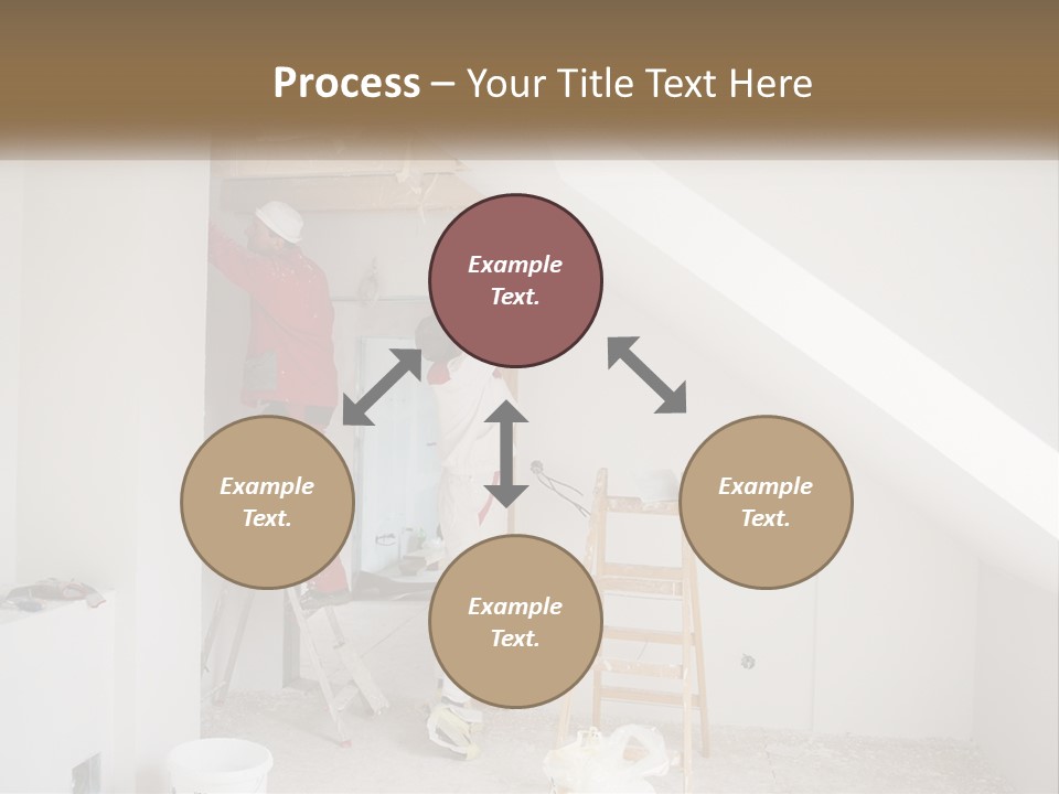 A Couple Of Men Working On A Wall In A Room PowerPoint Template