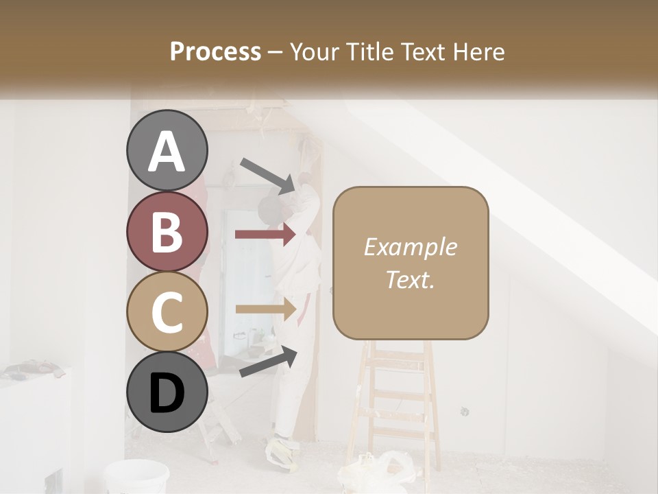 A Couple Of Men Working On A Wall In A Room PowerPoint Template