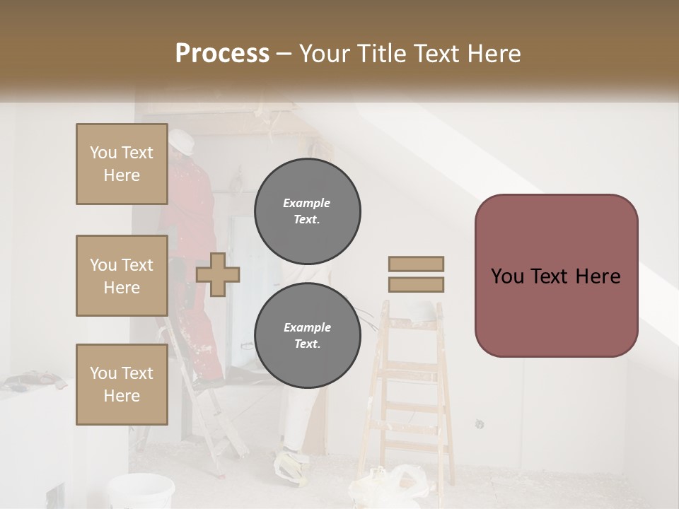 A Couple Of Men Working On A Wall In A Room PowerPoint Template