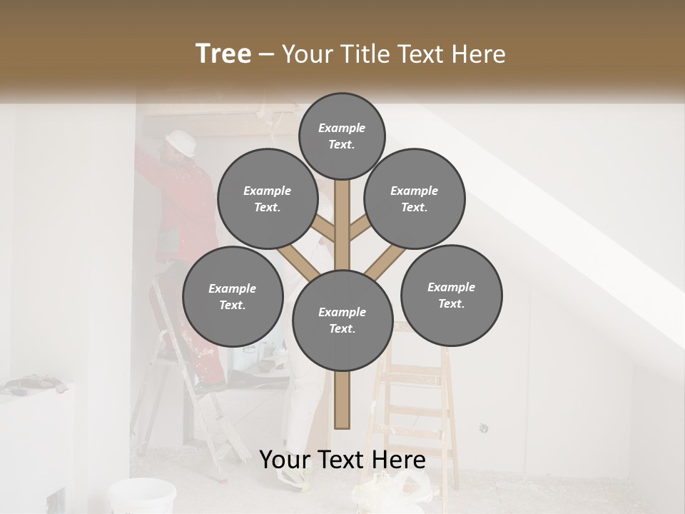 A Couple Of Men Working On A Wall In A Room PowerPoint Template