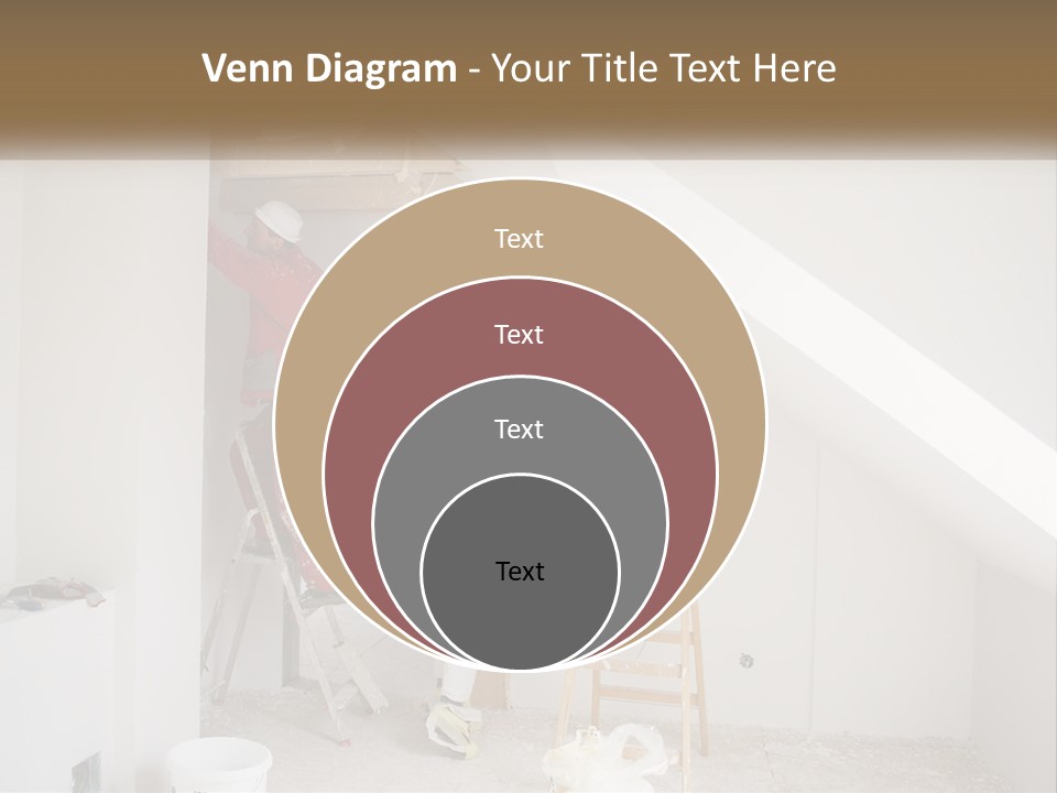 A Couple Of Men Working On A Wall In A Room PowerPoint Template