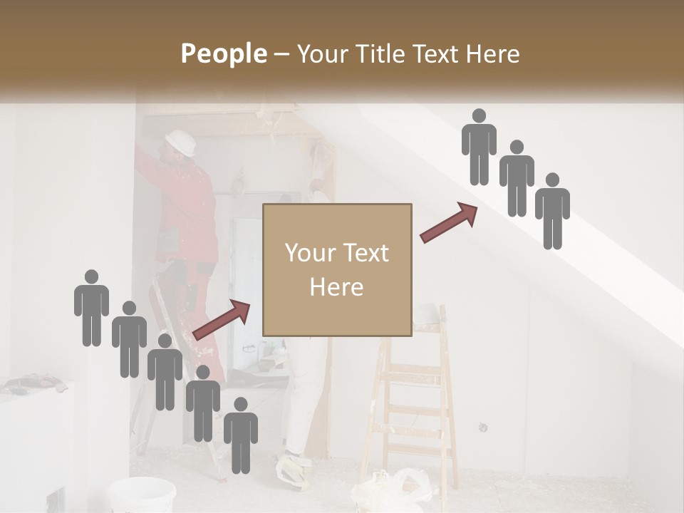 A Couple Of Men Working On A Wall In A Room PowerPoint Template
