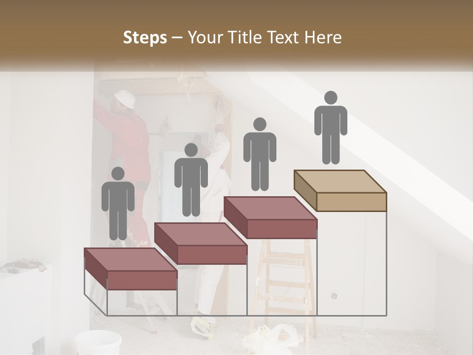 A Couple Of Men Working On A Wall In A Room PowerPoint Template