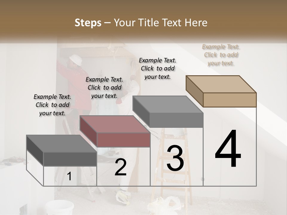 A Couple Of Men Working On A Wall In A Room PowerPoint Template