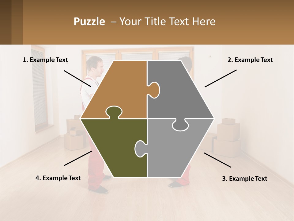 A Couple Of Men Standing Next To Each Other In A Room PowerPoint Template