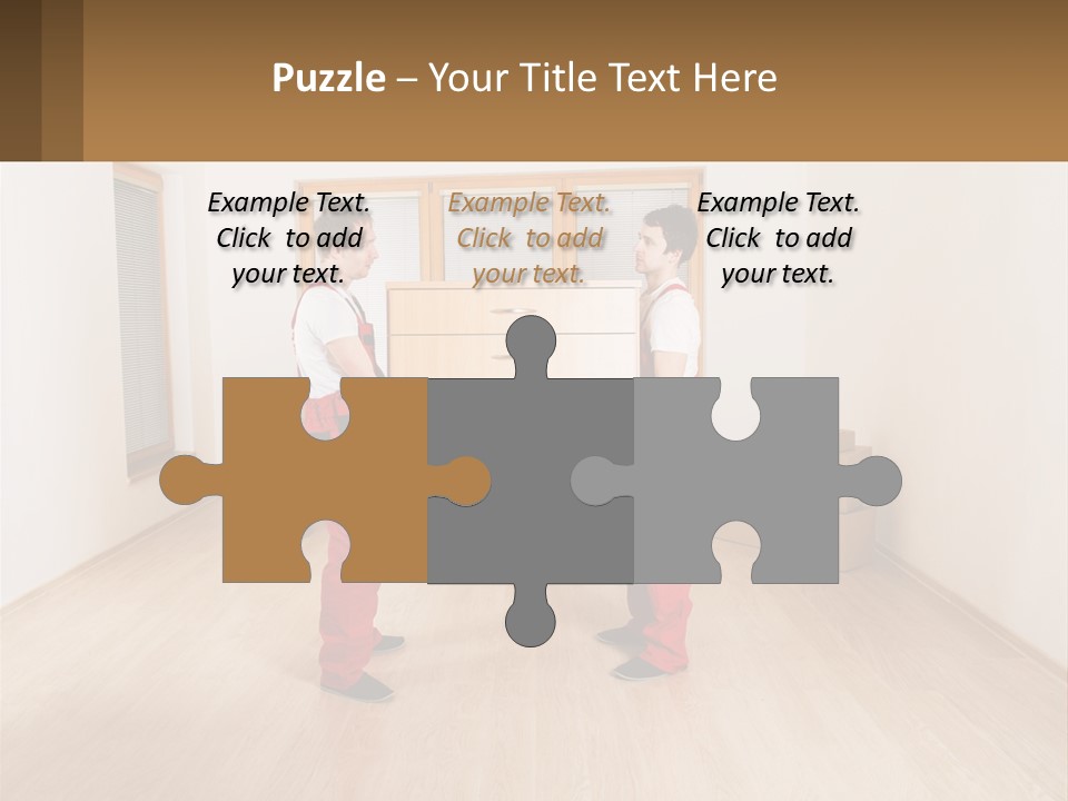 A Couple Of Men Standing Next To Each Other In A Room PowerPoint Template