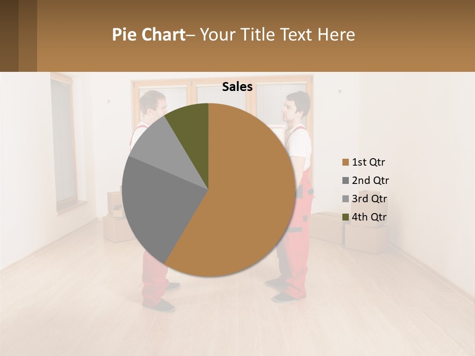 A Couple Of Men Standing Next To Each Other In A Room PowerPoint Template