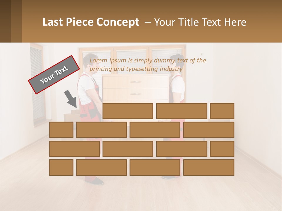 A Couple Of Men Standing Next To Each Other In A Room PowerPoint Template