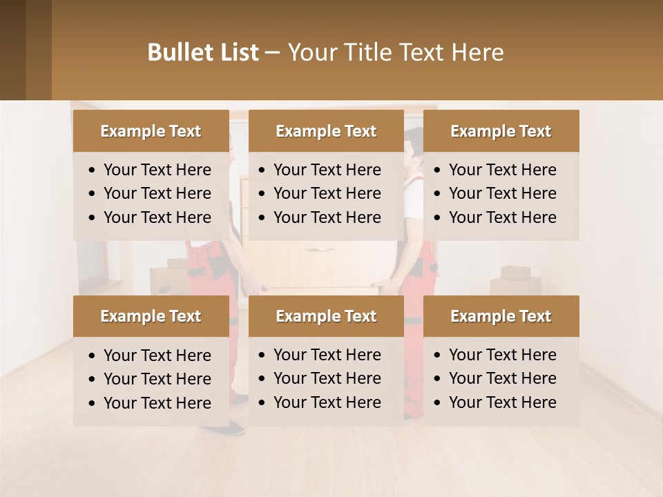 A Couple Of Men Standing Next To Each Other In A Room PowerPoint Template