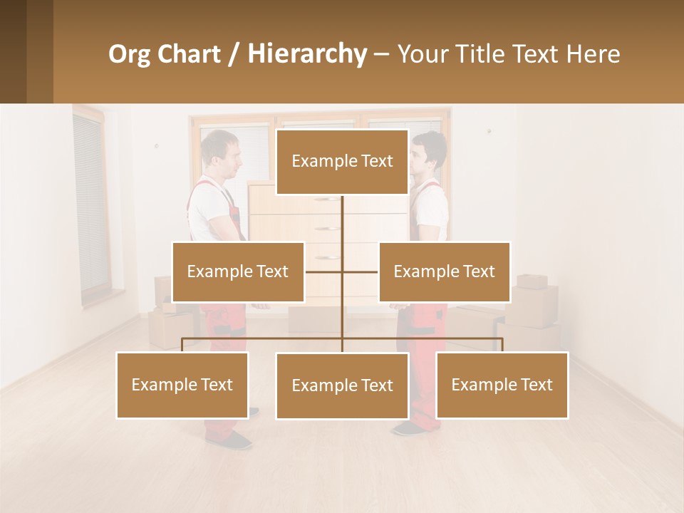 A Couple Of Men Standing Next To Each Other In A Room PowerPoint Template