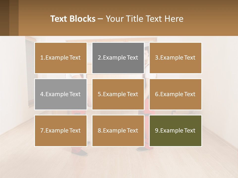 A Couple Of Men Standing Next To Each Other In A Room PowerPoint Template