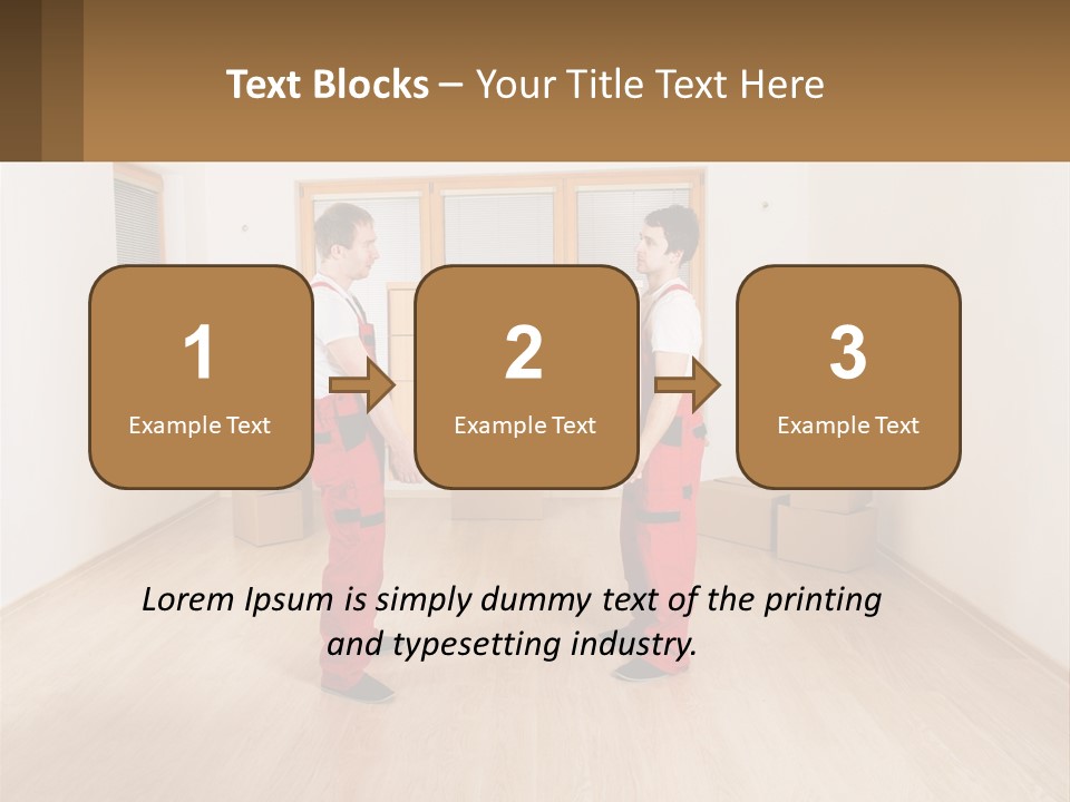 A Couple Of Men Standing Next To Each Other In A Room PowerPoint Template
