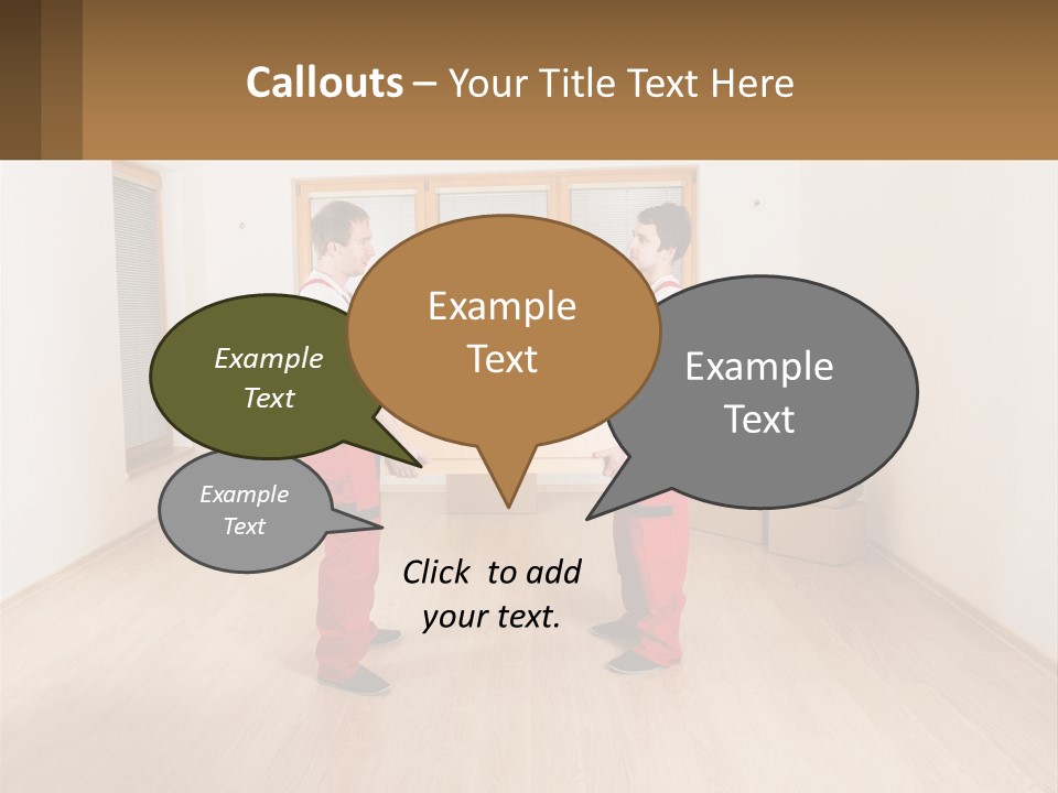 A Couple Of Men Standing Next To Each Other In A Room PowerPoint Template