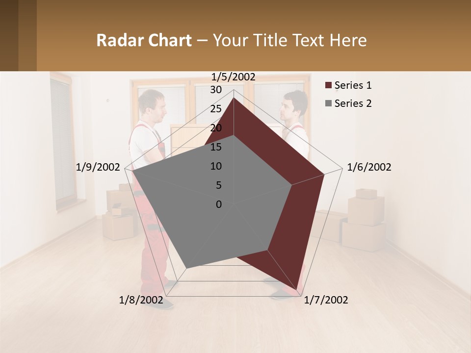 A Couple Of Men Standing Next To Each Other In A Room PowerPoint Template