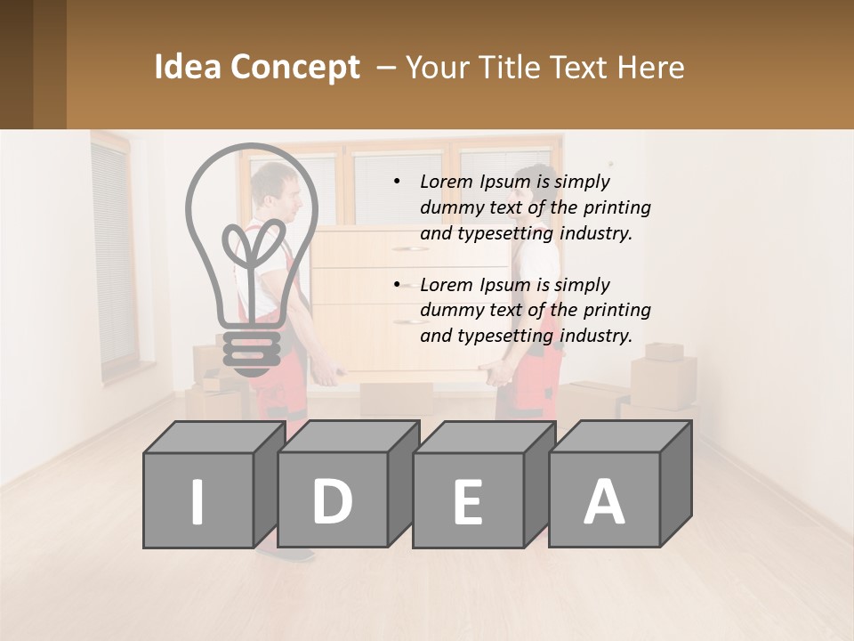 A Couple Of Men Standing Next To Each Other In A Room PowerPoint Template