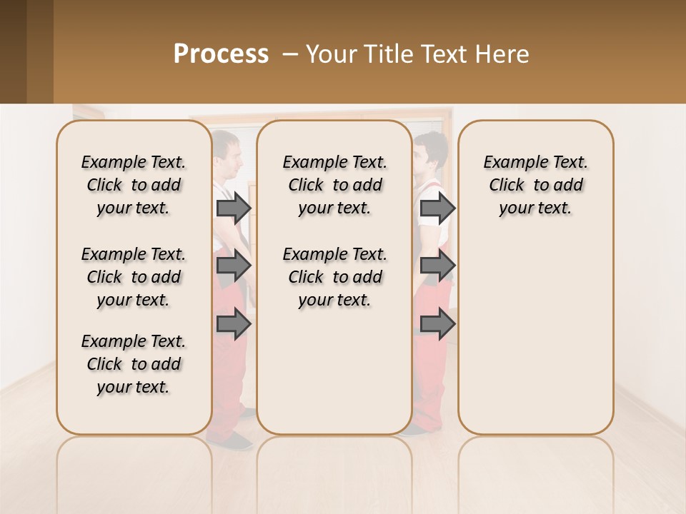 A Couple Of Men Standing Next To Each Other In A Room PowerPoint Template