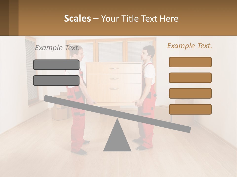 A Couple Of Men Standing Next To Each Other In A Room PowerPoint Template