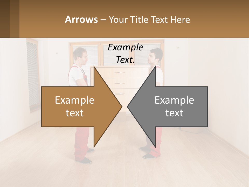 A Couple Of Men Standing Next To Each Other In A Room PowerPoint Template