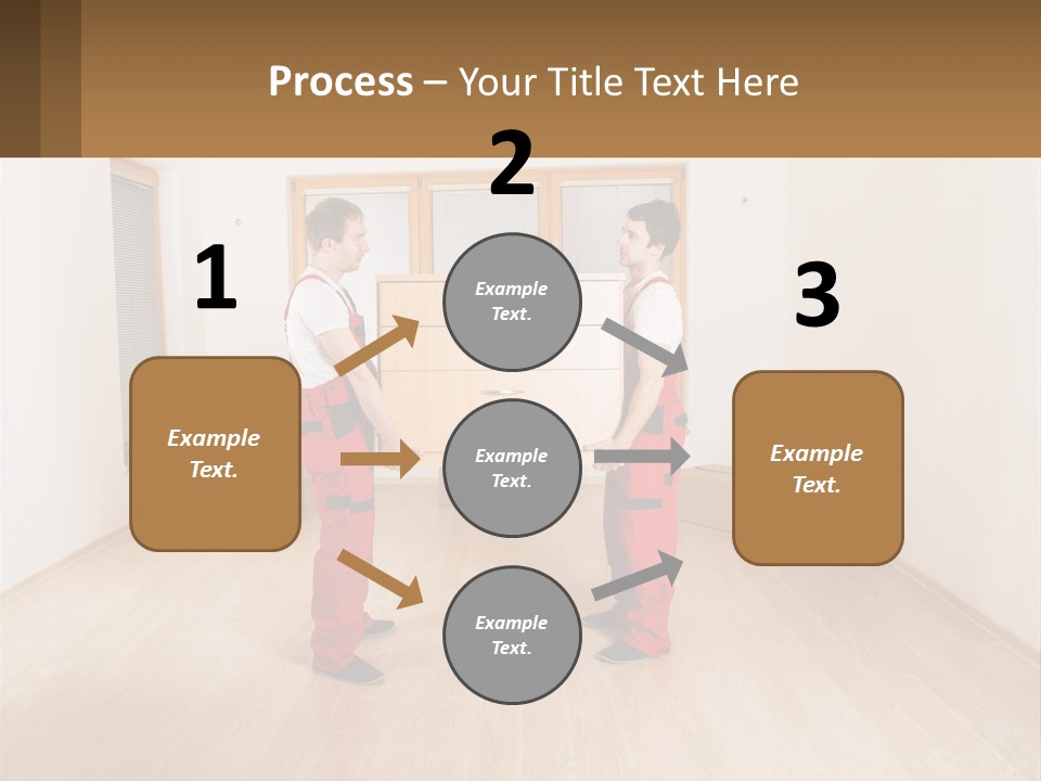 A Couple Of Men Standing Next To Each Other In A Room PowerPoint Template