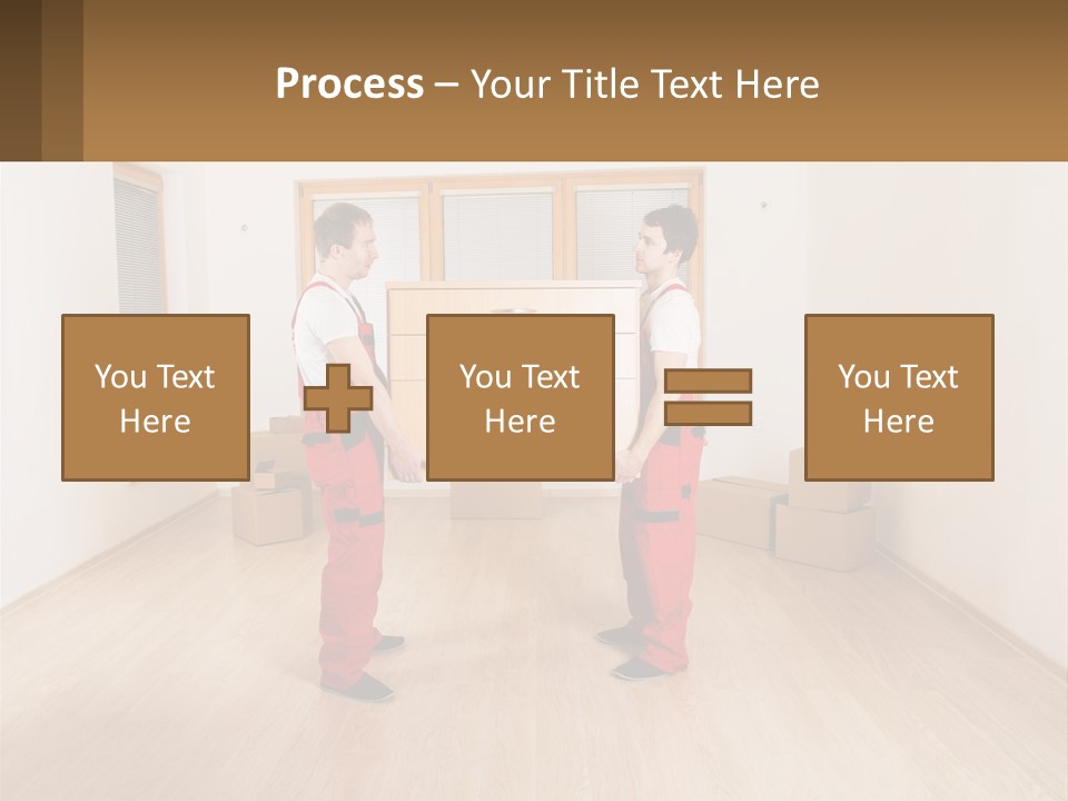 A Couple Of Men Standing Next To Each Other In A Room PowerPoint Template
