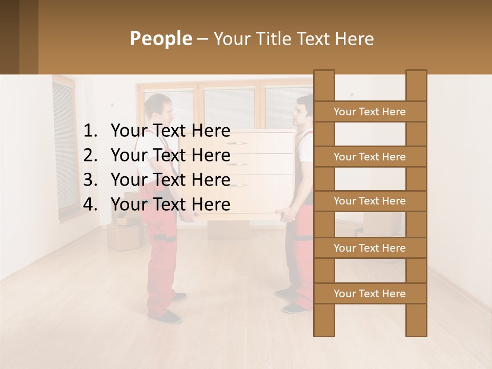 A Couple Of Men Standing Next To Each Other In A Room PowerPoint Template