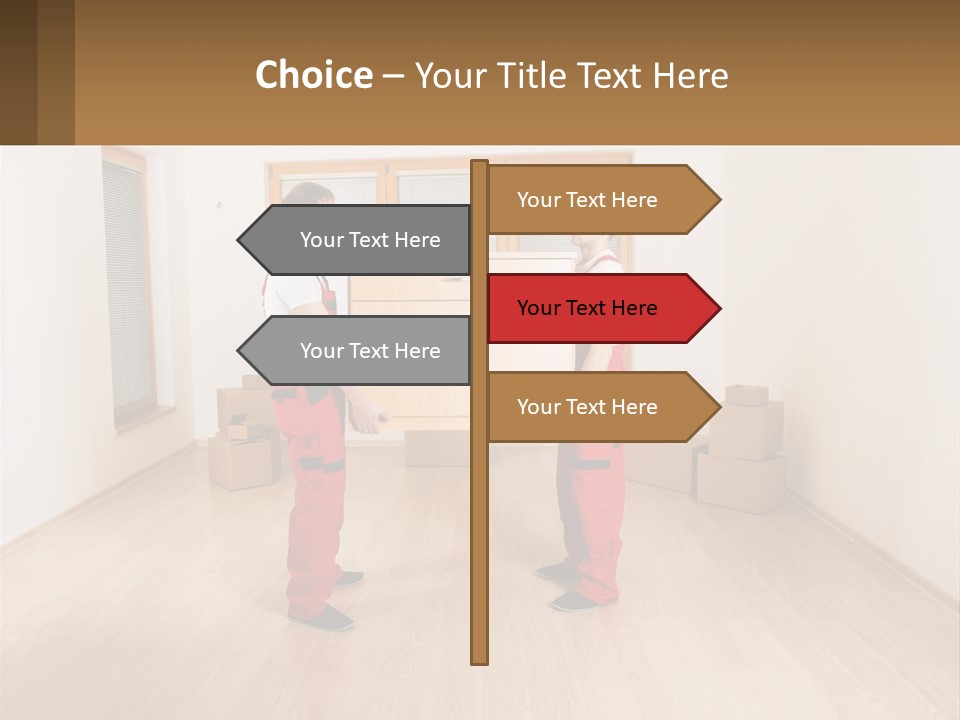 A Couple Of Men Standing Next To Each Other In A Room PowerPoint Template