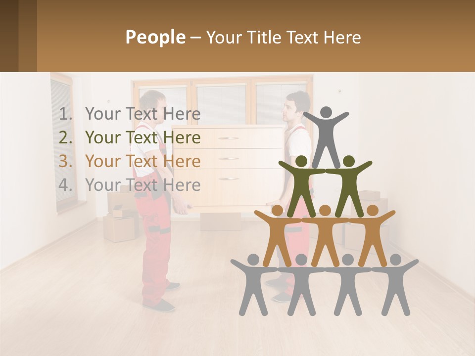 A Couple Of Men Standing Next To Each Other In A Room PowerPoint Template