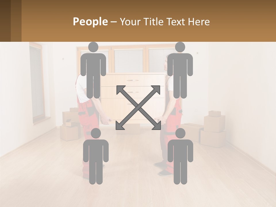 A Couple Of Men Standing Next To Each Other In A Room PowerPoint Template