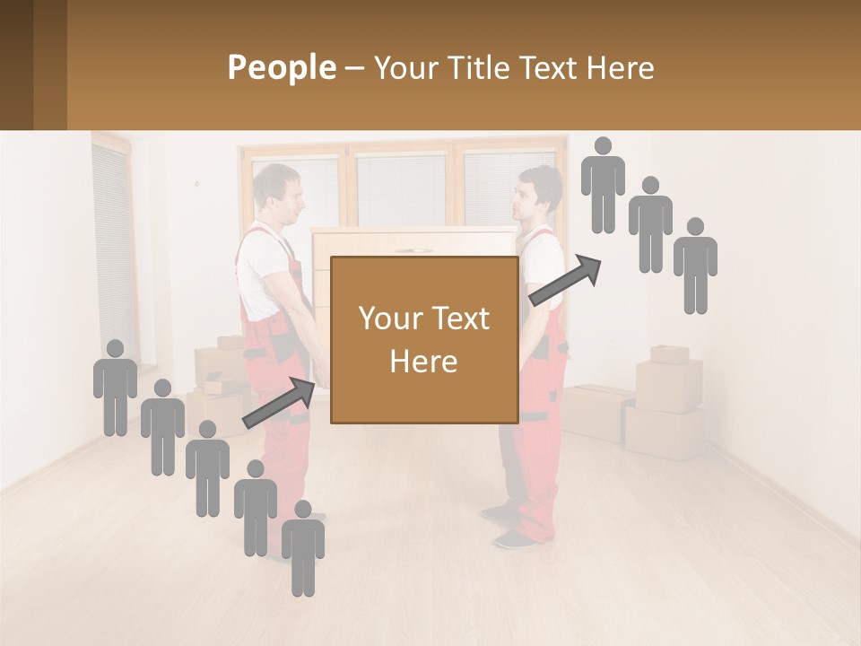 A Couple Of Men Standing Next To Each Other In A Room PowerPoint Template
