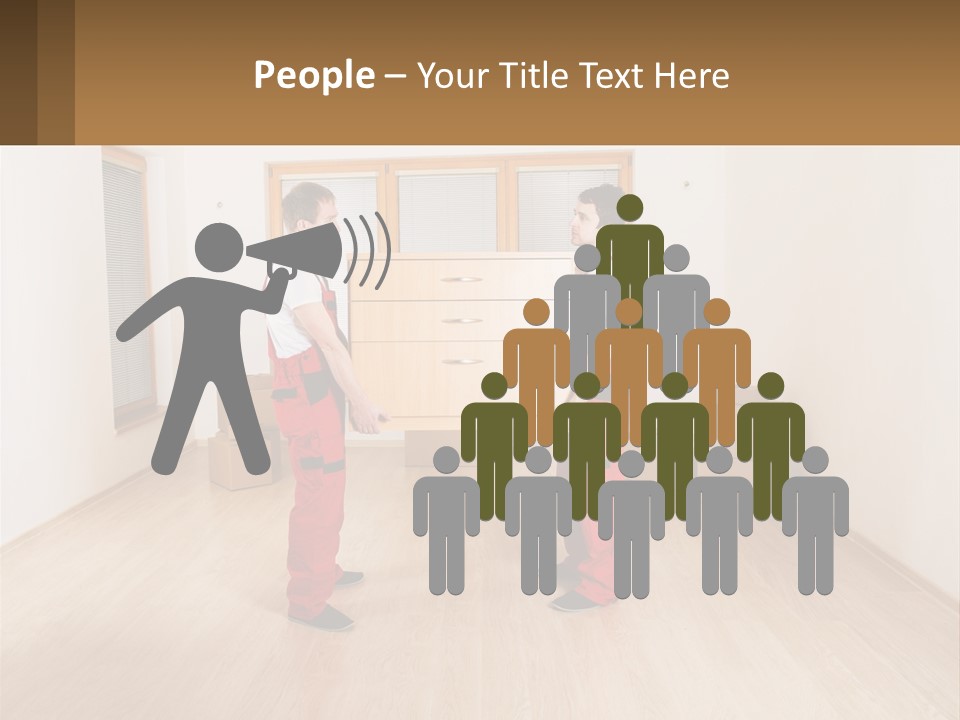 A Couple Of Men Standing Next To Each Other In A Room PowerPoint Template