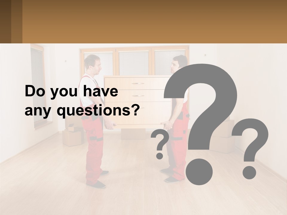 A Couple Of Men Standing Next To Each Other In A Room PowerPoint Template